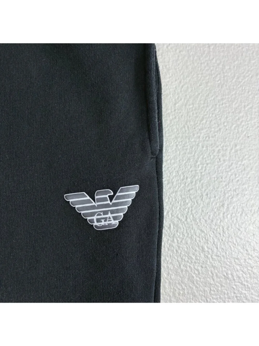 Emporio Armani Men’s Jogger Sweatpants M Black Eagle Logo Athleisure Lounge